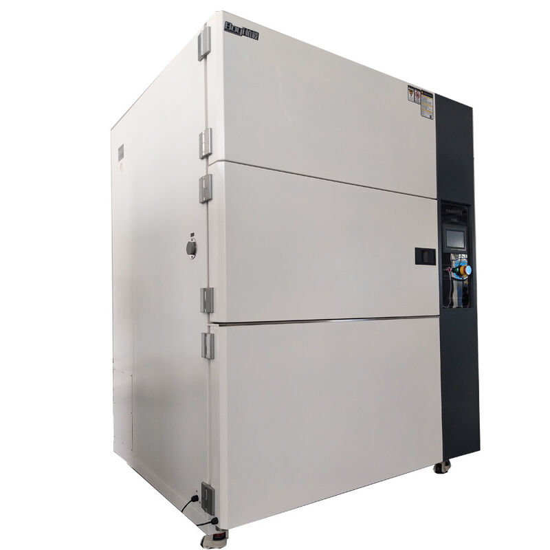 Buồng thử sốc nhiệt ba khoang tùy chỉnh và hiệu suất cao, điều khiển màn hình cảm ứng PLC cho quốc phòng, điện tử, dược phẩm