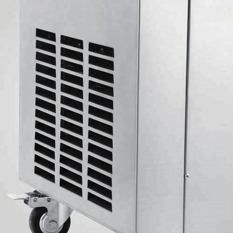 Máy chiên kem thương mại đông lạnh với 2 chảo phẳng và máy nén nhập khẩu cuộn kem chiên bằng thép không gỉ