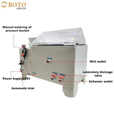 Phòng thử nghiệm phun muối ASTM B117 Kích thước tùy chỉnh 0,2Mpa ~ 0,4Mpa